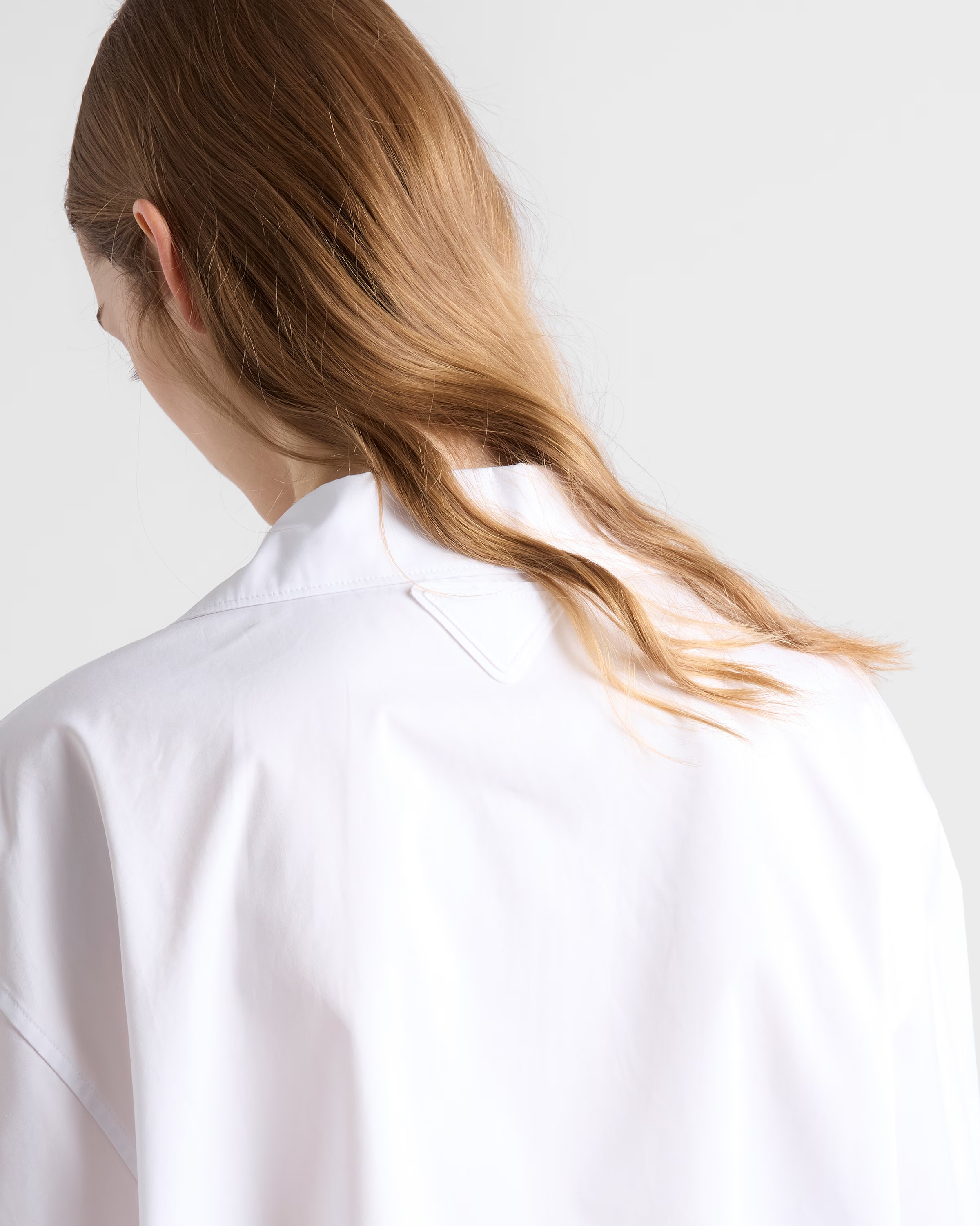 Embroidered poplin shirt — gallery image